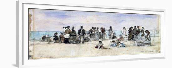 Boudin: Beach Scene, 1869-Eugène Boudin-Framed Giclee Print