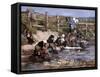 Boudin: Laundresses-Eugène Boudin-Framed Stretched Canvas