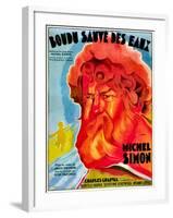 Boudu Saved From Drowning, (aka Boudu Sauve des Eaux), Michel Simon, French poster art, 1932-null-Framed Art Print