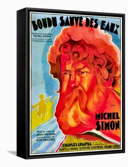 Boudu Saved From Drowning, (aka Boudu Sauve des Eaux), Michel Simon, French poster art, 1932-null-Framed Stretched Canvas