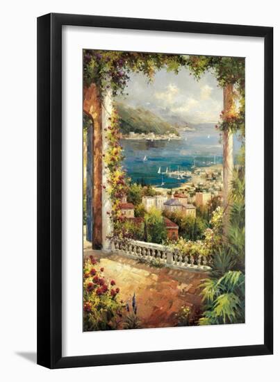 Bougainvillea Archway-Peter Bell-Framed Art Print