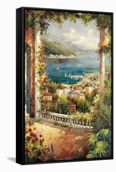 Bougainvillea Archway-Peter Bell-Framed Stretched Canvas