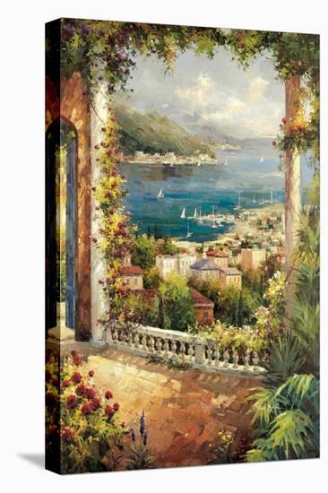 Bougainvillea Archway-Peter Bell-Stretched Canvas