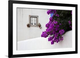 Bougainvillea Blooming in the Town of Obidos, Portugal-Julie Eggers-Framed Photographic Print