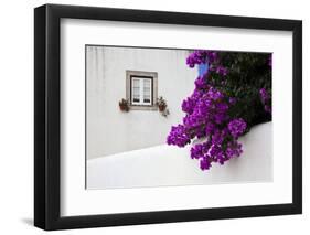 Bougainvillea Blooming in the Town of Obidos, Portugal-Julie Eggers-Framed Photographic Print