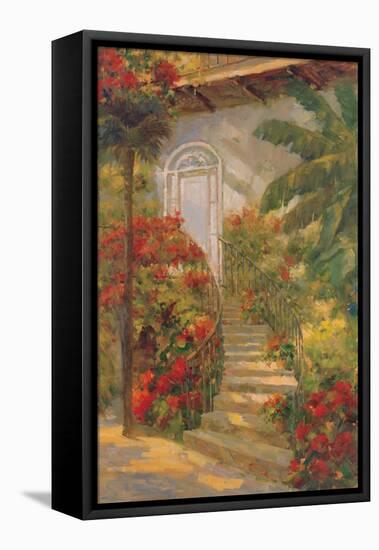 Bougainvillea Entry-Enrique Bolo-Framed Stretched Canvas