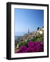 Bougainvillea in Flower, Menton, Alpes-Maritimtes, Cote d'Azur, Provence, French Riviera, France-Ruth Tomlinson-Framed Photographic Print