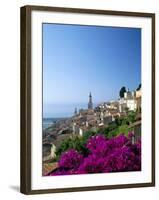 Bougainvillea in Flower, Menton, Alpes-Maritimtes, Cote d'Azur, Provence, French Riviera, France-Ruth Tomlinson-Framed Photographic Print