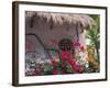 Bougenvilla Blooms Underneath a Thatch Roof, Puerto Vallarta, Mexico-Merrill Images-Framed Photographic Print