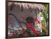 Bougenvilla Blooms Underneath a Thatch Roof, Puerto Vallarta, Mexico-Merrill Images-Framed Photographic Print