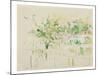 Bougival, 1884 (W/C & Pencil on Paper)-Berthe Morisot-Mounted Giclee Print