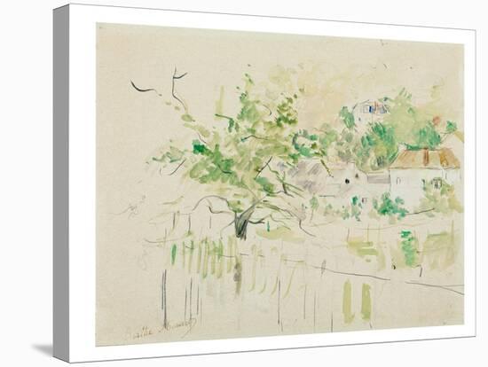 Bougival, 1884 (W/C & Pencil on Paper)-Berthe Morisot-Stretched Canvas