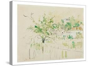 Bougival, 1884 (W/C & Pencil on Paper)-Berthe Morisot-Stretched Canvas