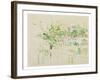 Bougival, 1884 (W/C & Pencil on Paper)-Berthe Morisot-Framed Giclee Print