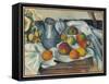 Bouilloire Et Fruits, 1888-90 (Oil on Canvas)-Paul Cezanne-Framed Stretched Canvas