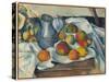 Bouilloire Et Fruits, 1888-90 (Oil on Canvas)-Paul Cezanne-Stretched Canvas