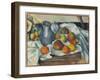 Bouilloire Et Fruits, 1888-90 (Oil on Canvas)-Paul Cezanne-Framed Giclee Print