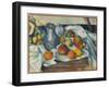 Bouilloire Et Fruits, 1888-90 (Oil on Canvas)-Paul Cezanne-Framed Giclee Print
