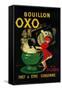 Bouillon OXO Vintage Poseter - Europe-Lantern Press-Framed Stretched Canvas
