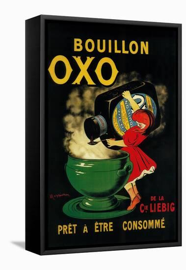 Bouillon OXO Vintage Poseter - Europe-Lantern Press-Framed Stretched Canvas