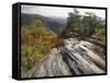 Boulder and Autumn Colors, Pine Mountain State Park, Kentucky, USA-Adam Jones-Framed Stretched Canvas