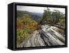 Boulder and Autumn Colors, Pine Mountain State Park, Kentucky, USA-Adam Jones-Framed Stretched Canvas