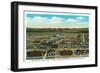 Boulder City, Nevada, Panoramic View of the Town for the Hoover Dam Workers-Lantern Press-Framed Art Print