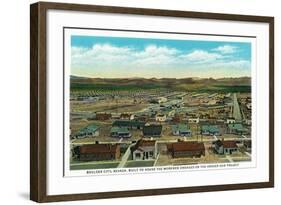 Boulder City, Nevada, Panoramic View of the Town for the Hoover Dam Workers-Lantern Press-Framed Art Print