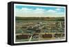 Boulder City, Nevada, Panoramic View of the Town for the Hoover Dam Workers-Lantern Press-Framed Stretched Canvas