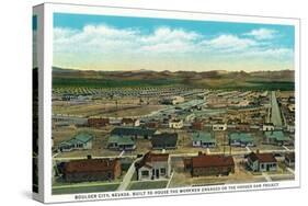 Boulder City, Nevada, Panoramic View of the Town for the Hoover Dam Workers-Lantern Press-Stretched Canvas