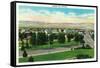 Boulder City, Nevada, Panoramic View of the Town-Lantern Press-Framed Stretched Canvas