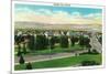 Boulder City, Nevada, Panoramic View of the Town-Lantern Press-Mounted Premium Giclee Print