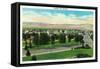 Boulder City, Nevada, Panoramic View of the Town-Lantern Press-Framed Stretched Canvas