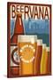 Boulder, Colorado - Beervana Vintage Sign-Lantern Press-Stretched Canvas