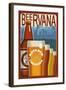 Boulder, Colorado - Beervana Vintage Sign-Lantern Press-Framed Art Print