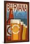 Boulder, Colorado - Beervana Vintage Sign-Lantern Press-Framed Art Print