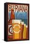 Boulder, Colorado - Beervana Vintage Sign-Lantern Press-Framed Stretched Canvas