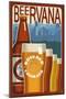 Boulder, Colorado - Beervana Vintage Sign-Lantern Press-Mounted Art Print