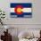 Boulder, Colorado - Colorado State Flag-Lantern Press-Art Print displayed on a wall