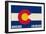 Boulder, Colorado - Colorado State Flag-Lantern Press-Framed Art Print