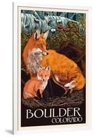 Boulder, Colorado - Fox and Kit-Lantern Press-Framed Art Print