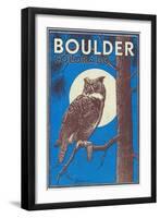 Boulder, Colorado - Horned Owl in the Moonlight - Vinatge Magazine Cover-Lantern Press-Framed Art Print