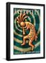 Boulder, Colorado - Kokopelli-Lantern Press-Framed Art Print