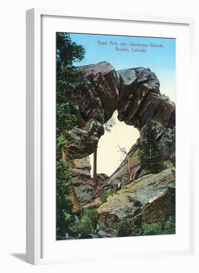 Boulder, Colorado - Royal Arch Near Chautauqua Grounds View-Lantern Press-Framed Art Print