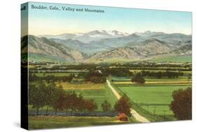 Boulder, Colorado, Valley and Mountains-null-Stretched Canvas