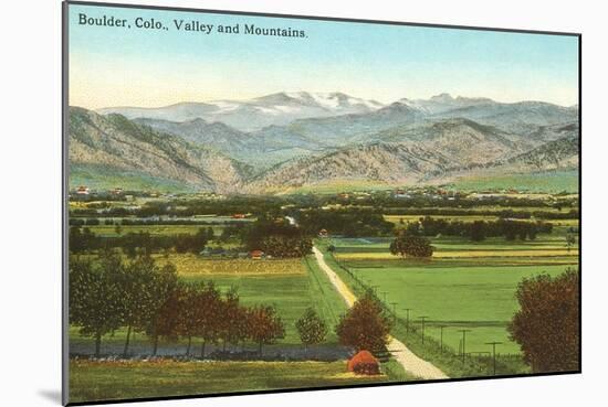 Boulder, Colorado, Valley and Mountains-null-Mounted Art Print