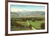 Boulder, Colorado, Valley and Mountains-null-Framed Premium Giclee Print