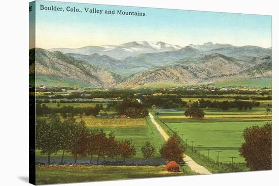 Boulder, Colorado, Valley and Mountains-null-Stretched Canvas