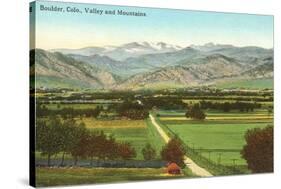 Boulder, Colorado, Valley and Mountains-null-Stretched Canvas