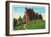 Boulder, Colorado, View of Red Rocks at Boulder Canon Entrance-Lantern Press-Framed Art Print